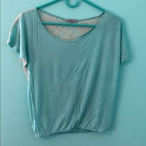 Teal short sleeve shirt